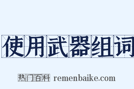 使用武器组词是什么意思的图片